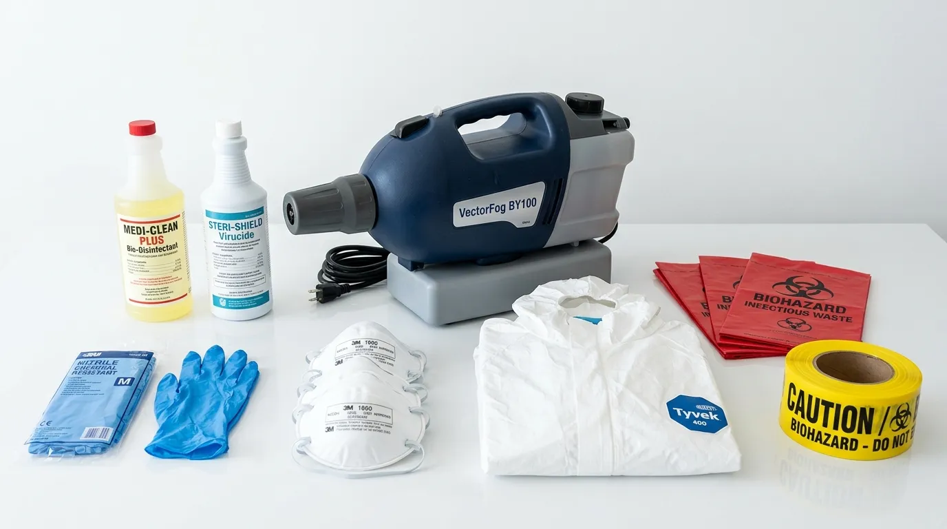 Professional biohazard remediation crew working in Pimmit Hills